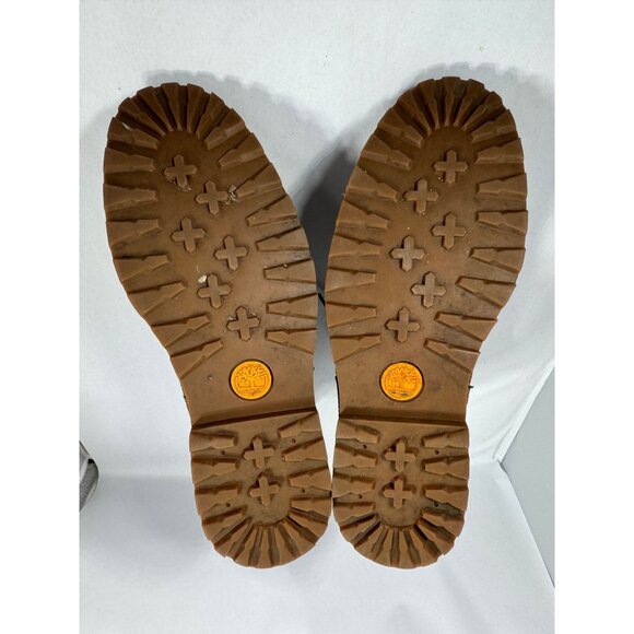 Timberland Mens Brown Leather Lace-Up Boots Size 14W Rugged Outdoor Footwear - Picture 6 of 16